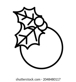 Christmas balls flat line icon. Christmas decorations isolated on white background. Outline sign for mobile concept and web design, store.