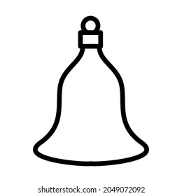 Christmas balls flat line icon. Christmas decorations isolated on white background. Outline sign for mobile concept and web design, store.