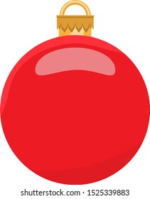 Christmas balls with flat and solid color style. Vector illustration.