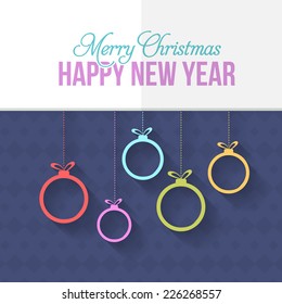 Christmas Balls Happy New Year Hanging Elements