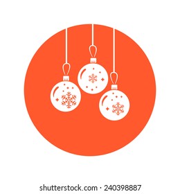 Christmas balls icon.