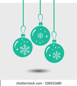 Christmas balls icon.