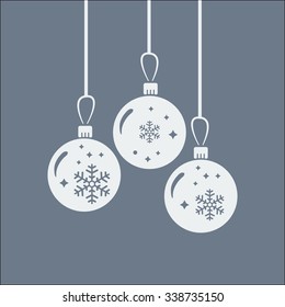 Christmas balls icon.