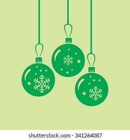 Christmas balls icon.