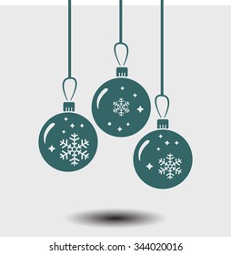 Christmas balls icon.