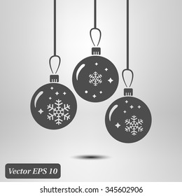 Christmas balls icon.