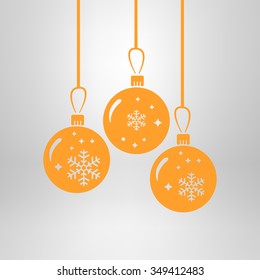 Christmas balls icon.