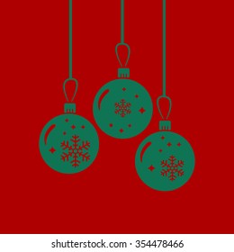Christmas balls icon.