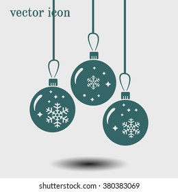 Christmas balls icon.