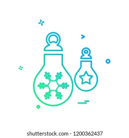 Christmas balls icon design vector