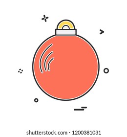 Christmas balls icon design vector