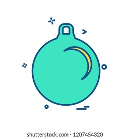 Christmas balls icon design vector