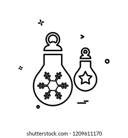 Christmas balls icon design vector