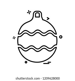 Christmas balls icon design vector