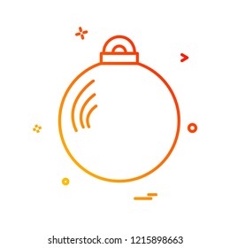 Christmas balls icon design vector