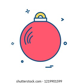 Christmas balls icon design vector