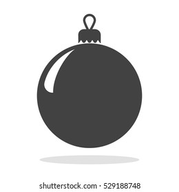 Christmas balls icon with gift vector EPS 10