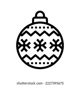 Icono de bolas de Navidad, aislado. Diseño plano.