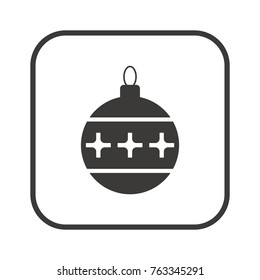 Christmas balls icon, isolated. Flat  design. 