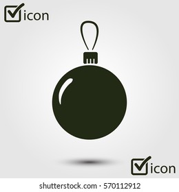 Christmas balls icon. New Year decoration. All to celebrate the New Year and Christmas.