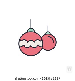 Christmas balls icon. Christmas balls Symbol sign for mobile concept and web design. Vector icon, Logo illustration, Vector graphics