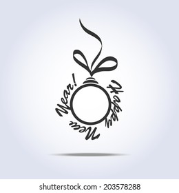 Christmas balls icon in vector