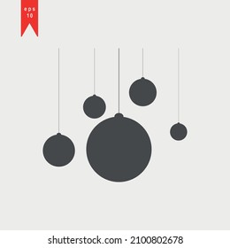 Christmas balls icon vector eps 10