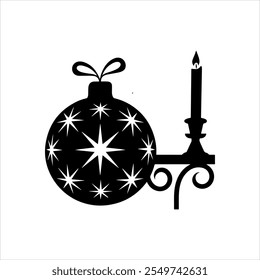 Christmas balls icons isolated on transparent background. Sketch vector, bauble sign, vector graphics