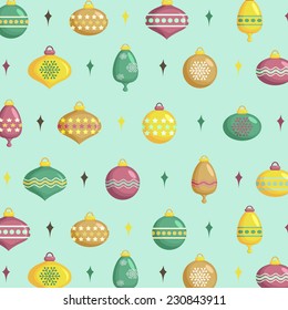 Christmas Balls Icy Background