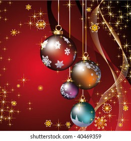 Christmas balls illustration