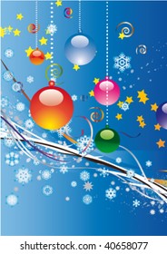 Christmas balls illustration
