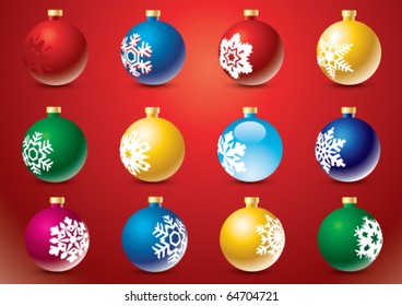 Christmas balls illustration