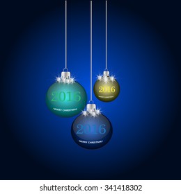  Christmas balls - Illustration Christmas Decoration, Christmas Ornament, Blue, Decoration, Vacations 