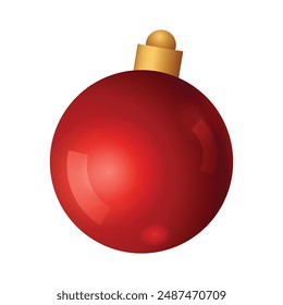 christmas balls illustration on white background.