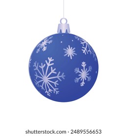 christmas balls illustration on white background.
