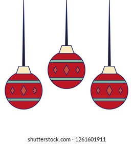 Christmas balls isolated