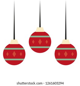 Christmas balls isolated
