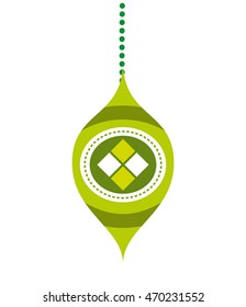 christmas balls isolated decoration vector illustration design