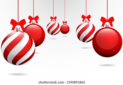 Christmas Balls isolated on white background vector illustration
