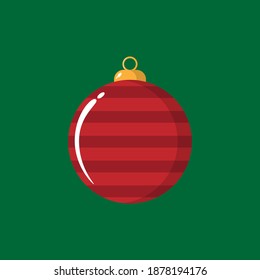 christmas balls with lettering in flat style