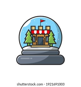 Christmas balls logo design vector