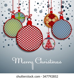 Christmas balls. Merry christmas goods. Vector illustration