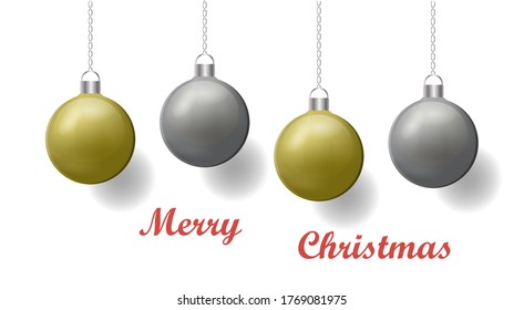  Christmas balls. Merry Christmas and Happy New Year background 3