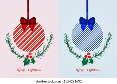 Christmas Balls. Minimalist Creative Design Concept Background