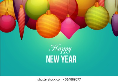 Christmas balls. New year background