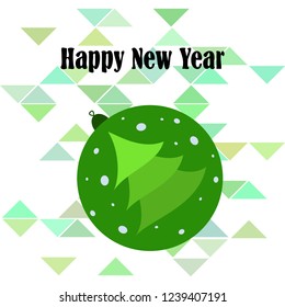 Christmas balls, New Year greeting card, vector background