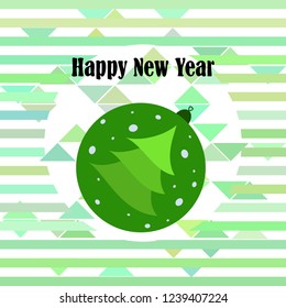 Christmas balls, New Year greeting card, vector background