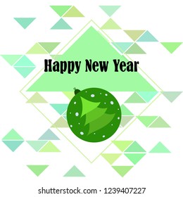 Christmas balls, New Year greeting card, vector background