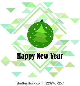 Christmas balls, New Year greeting card, vector background