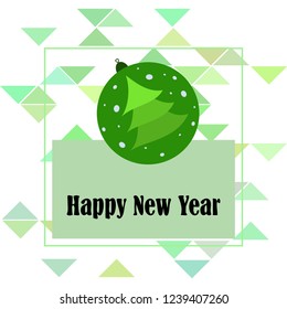 Christmas balls, New Year greeting card, vector background